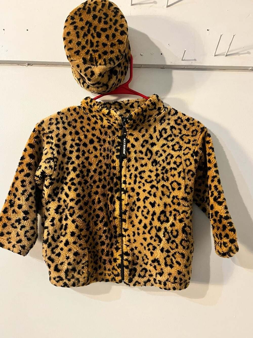 Black Mountain children's Outdoor Leopard Print Fleece Zip Jacket 003-091
